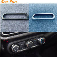 ABS Chrome Matte Central Console Air Conditioning Adjusting Box Frame Cover For Nissan Kicks P15   Car Accessories