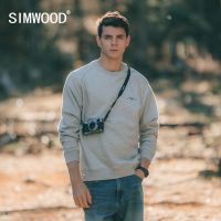 SIMWOOD สเวตเชิ้ตโอเวอร์ไซส์สำหรับผู้ชายใหม่2023ฤดูใบไม้ผลิโลโก้ผ้าฟลีซหนาอุ่นเสื้อฮู้ดปักลายขนาดพิเศษเสื้อสวมศีรษะทรงหลวม