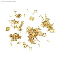 ♠ 20pcs Mini Metal Hinge Golden for 1/12 House Miniature Cabinet Furniture Brass Hinge Dollhouse Miniature Cabinet Closet