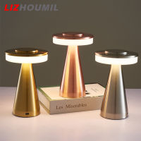 LIZHOUMIL ไฟ Led สัมผัสโคมไฟตั้งโต๊ะแสงกลางคืนตกแต่งไฟโต๊ะแบบชาร์จใหม่ได้สำหรับบาร์ร้านอาหารคาเฟ่