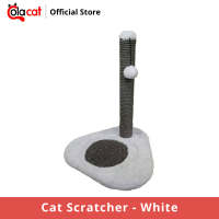 Colacat Cat Scratcher - White  ที่ข่วนเล็บแมว 1เสา ฐานทรงสามเหลี่ยม สีขาว