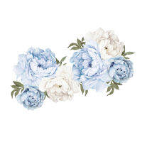 Blue Tool Large Peony Flower Decals Wall Sticker Diy Decoration Wall Decor Wallpaper Room Decor Wedding Decoration 30*90cm