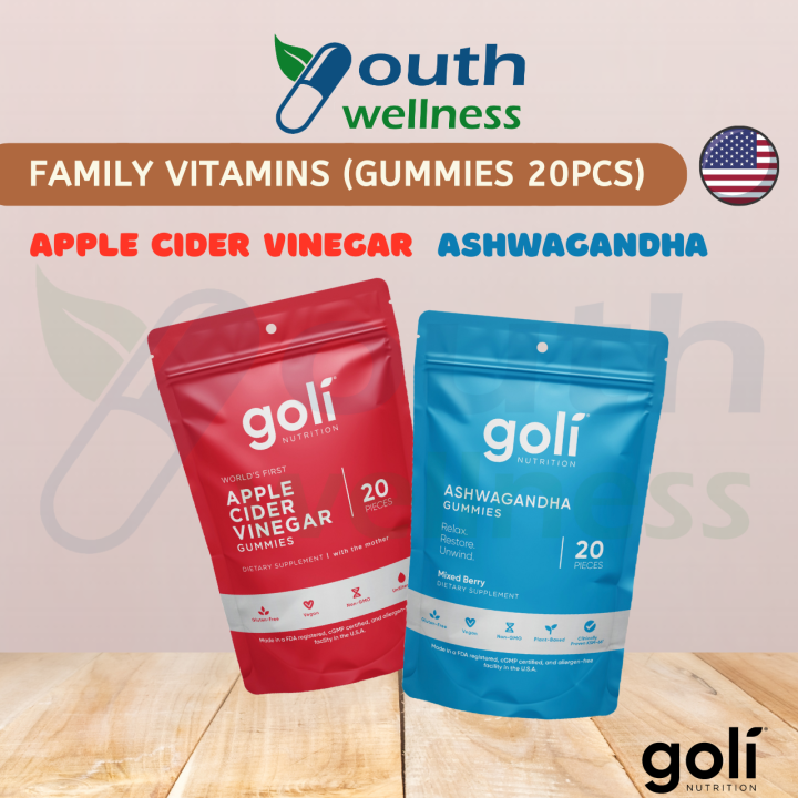 Goli Gummies Ashwagandha Apple Cider Vinegar Multivitamin (20's) Lazada