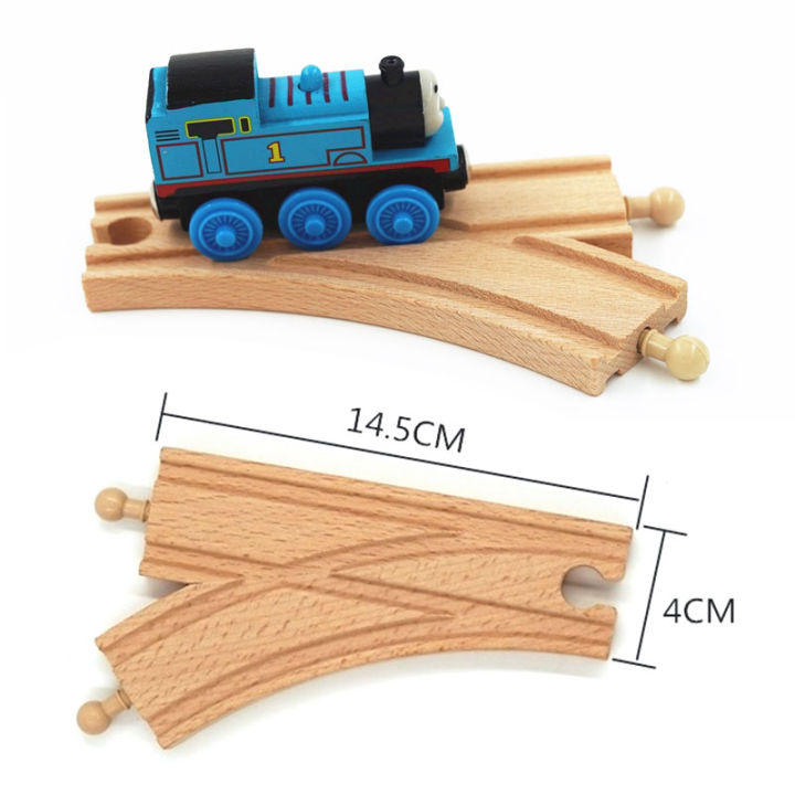 รางรถไฟไม้อุปกรณ์เสริมสำหรับรถไฟรถไฟของเล่นเข้ากับรถไฟไม้รางไม้ทุกยี่ห้อ
