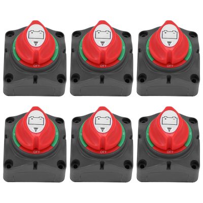 6X 3 Position Disconnect Isolator Master Switch, 12-60V Battery Power Cut Off Kill Switch