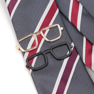 ผู้ชาย Simple Tie คลิปแว่นตารูปร่างโลหะ Tie คลิปสำหรับผู้ชาย Commercial เนคไท Clasp แฟชั่นสีดำคลิป PIN เครื่องประดับอุปกรณ์เสริม-Yrrey