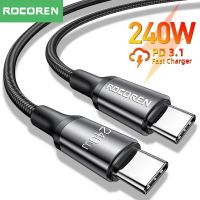 Rocoren 240W USB C ถึง USB Type C สาย PD 3.1 100W Fast CHARGING Charger CABLE สำหรับ MacBook pro แล็ปท็อป Xiaomi USBC สายไฟ 2 M-sheguaecu