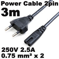 3m EU Power Cable 2pin IEC320 C7 Power Extension Cord For Dell Laptop Charger Canon Epson Printer Radio Speaker PS4 XBOX