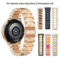 〖Bar watchband〗สายนาฬิกาโลหะ ForVenu 2 /Vivomove 3 /Vivoactive 4 /Garminmove เรซิ่น Strap245 645 /Garminactiveband