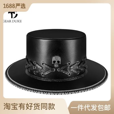 Halloween Decoration European And American Punk Skull Black Top Hat Female Party Fancy Dress Ball Photo Props Wholesale