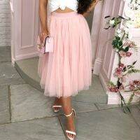 【CC】㍿▽  Tutu Petticoat Skirt Female Fashion Tulle Ladies Boho Outfits