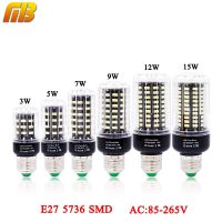 【✲High Quality✲】 yuanbianr929269 ไฟหลอดไฟ Led หลอดไฟ Led Smd 5736 E27 3W 5W 7W 9W 12W 15W Ac 110V 220V โคมไฟเปลวไฟไม่กระพริบกระแสคงที่