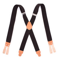 Vintage หนัง Suspenders Braces สำหรับผู้ชาย Casual อย่างเป็นทางการ X ปุ่มกลับ End Heavy Duty กางเกงสายรัด Bretelles Tirantes Hombrer-VXCB MALL