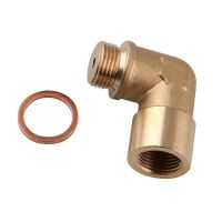 90 Degree Brass M18x1.5 O2 Lambda Oxygen Sensor Extender Spacer Adapter With Gasket Oxygen Sensor Removers