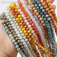 1 Strands New Two-tones Colors Crystal Rondelle Glass Faceled Beads for Jewelry Making Jewelry Diy Accessories Wholesale