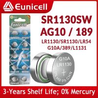 Eunicell เซลล์เหรียญอัลคาไลน์1.5V สำหรับนาฬิกา,แบตเตอรี่ Pilas กระดุม189 LR1130 SR1130แบตเตอรี่389 LR54 L1131 389A