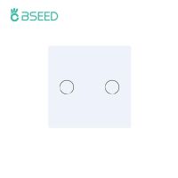 ☍ BSEED 1/2/3Gang Wall Touch Switch Small Glass Panel 47mm Dimmer Curtain Crystal Panel Parts Only DIY Combine With Glass Frame