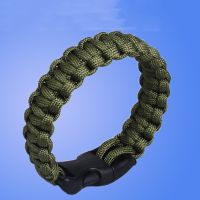 Men Camping Emergency Braided Adjustable Survival Buckle Umbrella Rope Outdoor Wristband Paracord 23cm