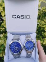 CASIO นาฬิกา (เรือนเดียว)  นาฬฺกาแฟชั่นสำหรับชาย หญิง เรือนสแนเลต สายสแตนเลตอยางดี กันนำได้100% สวยหรู พร้อมใส่