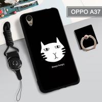 เคสซิลิโคนนิ่มสำหรับ OPPO A37/นีโอ9เคสโทรศัพท์เคสคลุมทั้งหมดกล่องทาสีป้องกันการตกป้องกันรอยขีดข่วนฝาครอบโทรศัพท์สำหรับ OPPO A37/นีโอ9,เคสแถมฟรีเชือกเคสโทรศัพท์ OPPO และที่วางแหวน