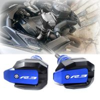 ♘ตัวเลื่อนกรอบป้องกันล้มสำหรับรถจักรยานยนต์ยามาฮ่า YZFR3 YZF-R3 R3 YZF การ์ดแฟริ่งกันชนปลอกปกป้องเข่า