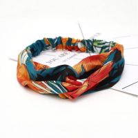 Bohemian Headbands Printed for Women Retro Cross Knot Turban Bandanas Elastic Hair Rope Accessories