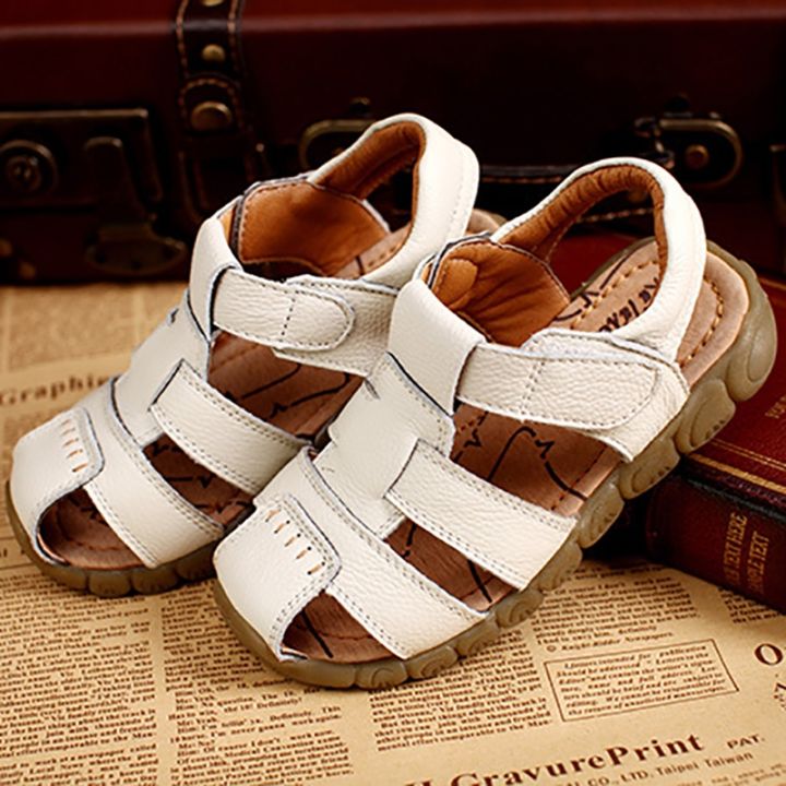 2023-new-kids-children-boys-genuine-leather-sandals-for-teenagers-boys-baby-summer-white-sandals-shoes-1-3-5-7-9-11-13-years