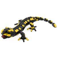 ชุดบล็อกตัวต่อ Dengshan61621742 Gobrick MOC Fire Salamander ชุดสัตว์เลื้อยคลานยอดนิยมไอเดียไดโนเสาร์ตัวเล็กของเล่นบล็อกสัตว์สำหรับเป็นของขวัญเด็ก