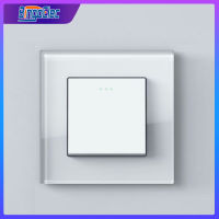 Bingoelec Push Light Switch Wall Power Switch On Off Switch Button Lamp Switch 123Gang 2Way With Glass Frame Home Switch