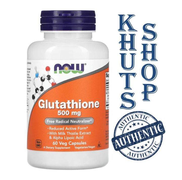 Glutathione 500 mg 60 Veg Capsules, Free Radical Neutralizer, Now Foods ...