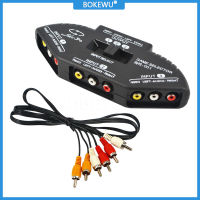 BOKEWU 3 Input 1 Output Audio Video AV RCA Switch Splitter TV AV Switch Selector for STB DVD Player for XBOX PS2