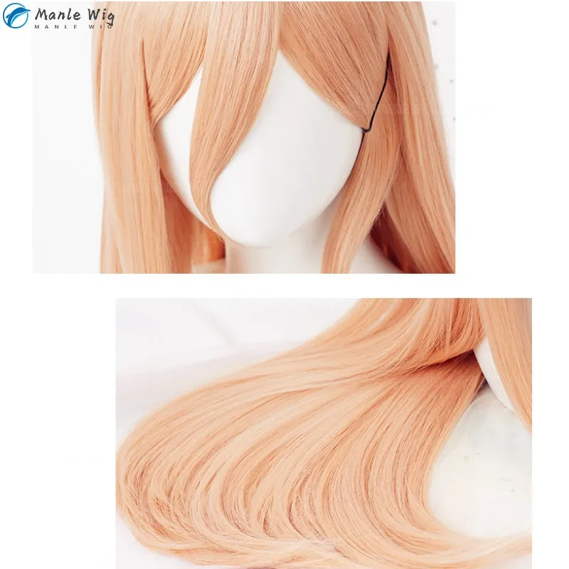 Cosplay Wigs Makima Power Cosplay Chainsaw Man Wig Orange Power