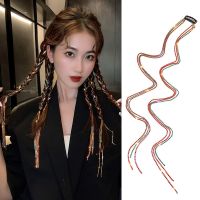 【CW】 Sparkly Wig Chains Braiding Hair Clip Fashion Rhinestone Tassel Ponytail Hairpins