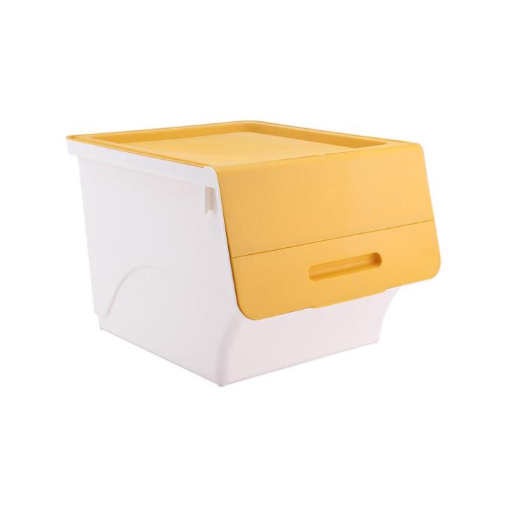 กล่องเอนกประสงค์ 34ลิตร กล่องจัดเก็บของ กล่องจัดระเบียบห้อง กล่องพลาสติก กล่องซ้อนเก็บได้ Multi-purpose box 34 liters Storage box Boxes for organizing rooms, plastic boxes, stackable boxes