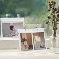 Desktop Standing Photo Album Transparent Mini 3/4 Inch Photo Storage Booklet Student Dormitory Room Desktop Decoration