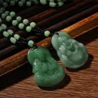 Boutique Jade Maitreya Buddha Guanyin Pendant Necklace Boutique Green Jade Lover Green Jade Maitreya Buddha Guanyin Pendant Necklace SM5P SM5P