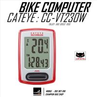 ไมล์วัดวามเร็วจักรยาน CATEYE : VT230W VELO WIRELESS BIKE COMPUTER สีแดง