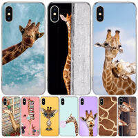 Giraffes ศัพท์สัตว์น่ารักสำหรับ Apple 13 14 Pro Max 12 Mini 11กรณี X XS XR 8 Plus 7 6 6S SE 2020 5 5S รูปแบบนุ่ม