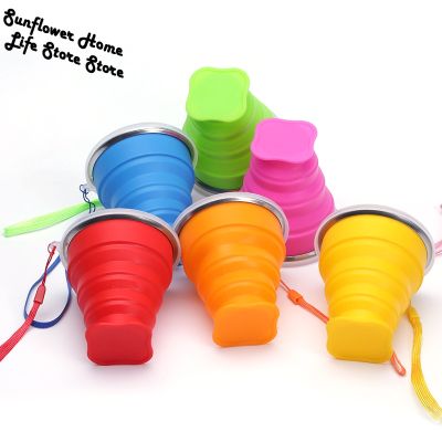 【CW】✹✁  200ml Folding Silicone Cup Telescopic Drinking Collapsible Multi-function Silica Mug