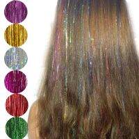 2/1pcs Hair Extension 8 Colors False Tinsel Glitter Fake String Braiding Accessories