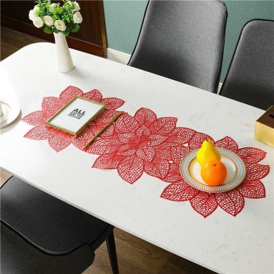 ✎✶ New products hot sale European and American style heat insulation PVC western food mat creative hollow flower table mat table flag spot wholesale