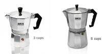 กาต้มกาแฟสดแบบแรงดัน espresso pot กาต้มมอคค่าพอท mokka pot แบบ 3 cup, 6 cupผลิตจากอลูมิเนียม