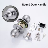 【YF】 Stainless Steel Door Lock 30mm-50mm Bathroom Round Ball Knob Set Handle Entrance Passage Internal Pair