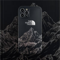 Electroplating bronzing north Snow mountain trendy personality iphone case 14pro max 13 promax 12 11promax mobile cute soft shell phone case Fashion newest iphone For girls man soft case LOGO