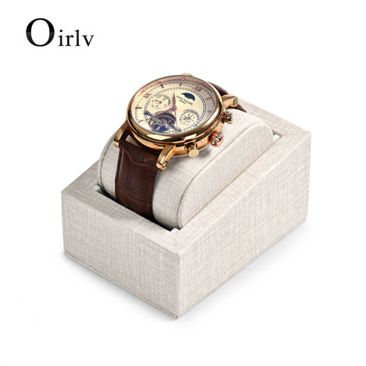 Oirlv ที่จัดเก็บนาฬิกาพร้อมหมอนกล่องนาฬิกาข้อมือร้านค้าตู้โชว์ Pu090ชั้นโชว์  | Lazada.Co.Th