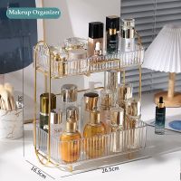 【YD】 New Cosmetics Storage Rack Desktop Makeup Organizer Double-deck Shelf Dresser