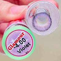 Glamour Violet สีม่วง ทรีโทน 3tone บิ๊กอาย โทนฝรั่ง Contact Lens Bigeyes คอนแทคเลนส์ สายตาสั้น ค่าสายตา Pretty