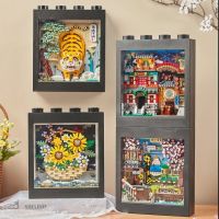 Loz Frame Painting Cute Tiger Down The Mountain Mini Building Blocks DIY Creative Gift Sunflower Decor Album For Girls Kids Toys