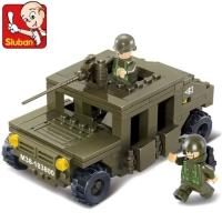 ProudNada Toys ของเล่นเด็กชุดตัวต่อเลโก้รถทหาร Sluban ARMY 175 PCS B0297