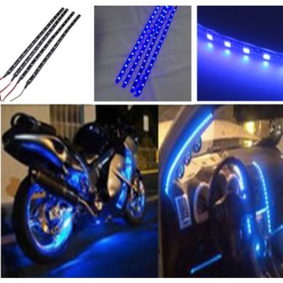 โคมไฟตกแต่งรถจักรยานยนต์30ซม. สีฟ้ากันน้ำแถบแสงสำหรับมอเตอร์รถจักรยานยนต์โคมไฟตกแต่ง Strip